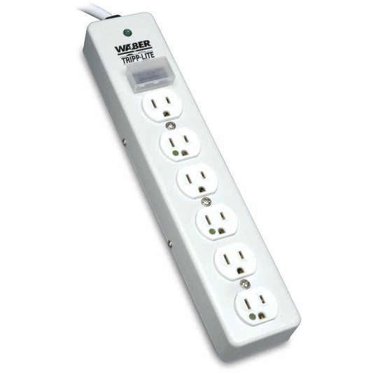 Eaton Tripp Lite Series Hospital-Grade Surge Protector with 6 Hospital-Grade Outlets, 10 ft. (3.05 m) Cord, 1050 Joules, UL 1363, Not for Patient-Care Rooms