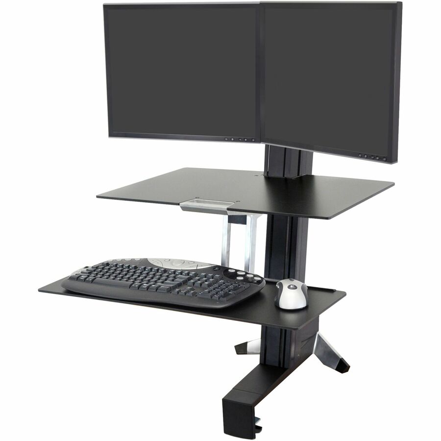 Ergotron WorkFit-S, Dual Workstation with Worksurface (black)