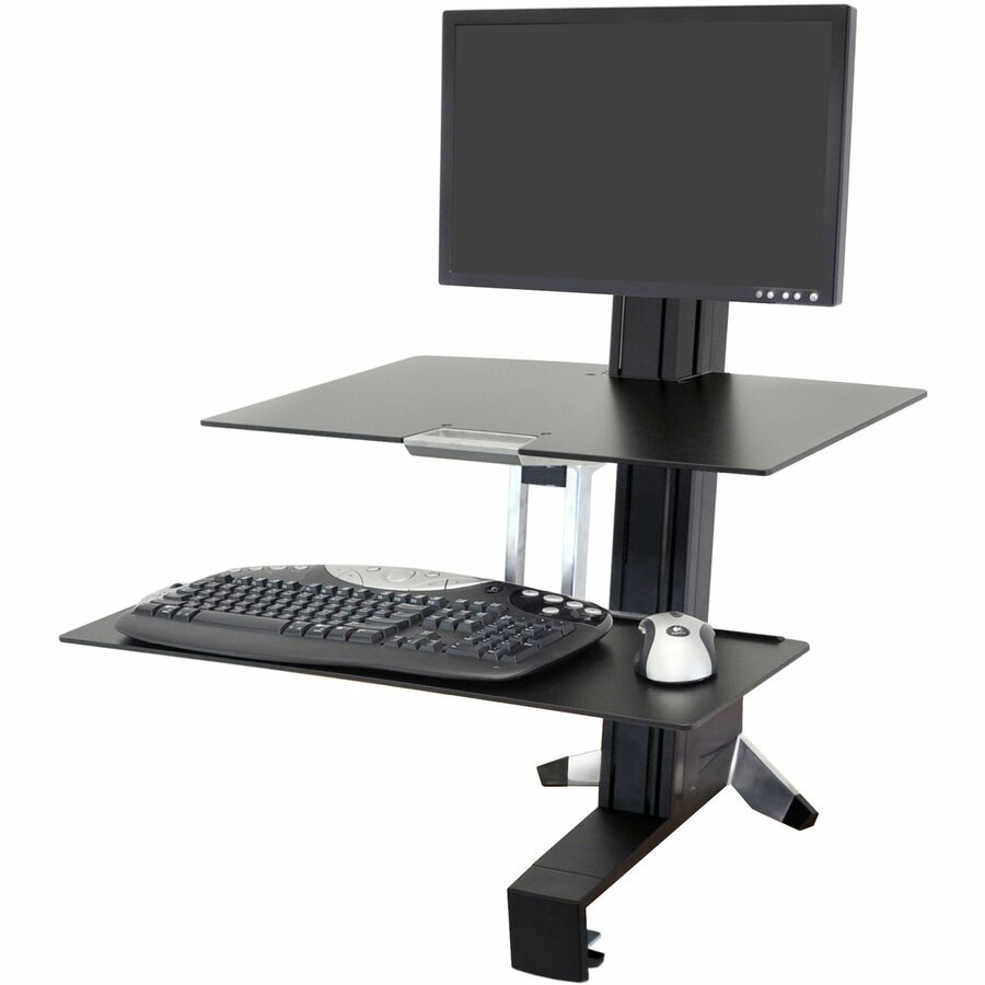 Ergotron WorkFit-S, Single LD Workstation with Worksurface (black)