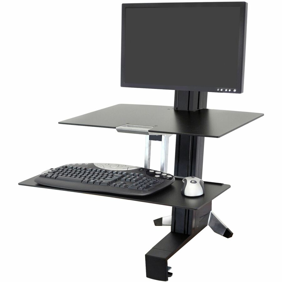 Ergotron WorkFit-S, Single HD Workstation with Worksurface (black)