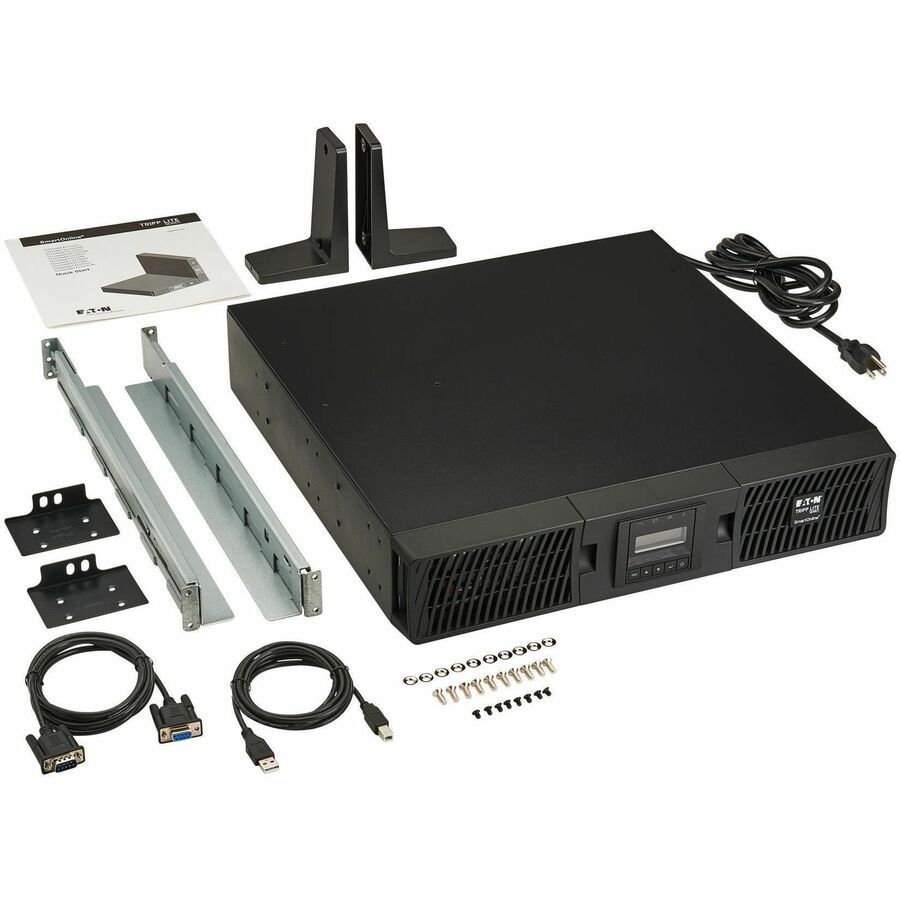 Eaton Tripp Lite Series SmartOnline 1000VA 900W 120V Double-Conversion Sine Wave UPS - 8 Outlets, Extended Run, Network Card Option, LCD, USB, DB9, 2U Rack/Tower