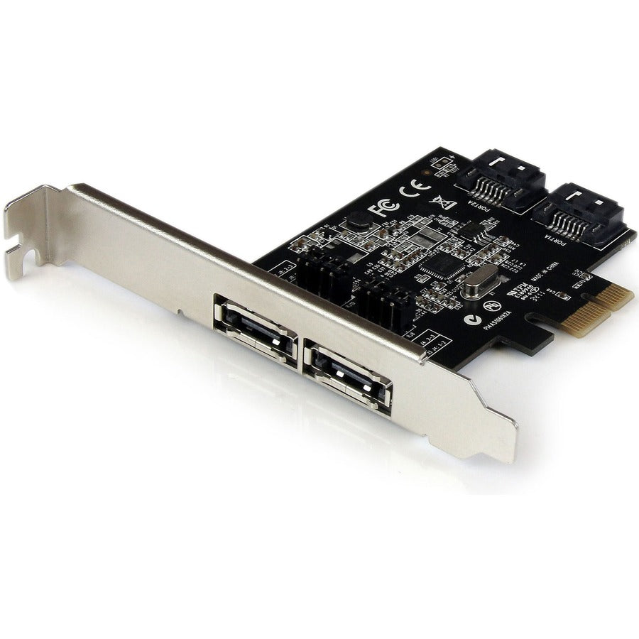 StarTech 2 Port PCI Express SATA 6 Gbps eSATA Controller Card - Dual Port PCIe SATA III Card - 2 Int/2 Ext