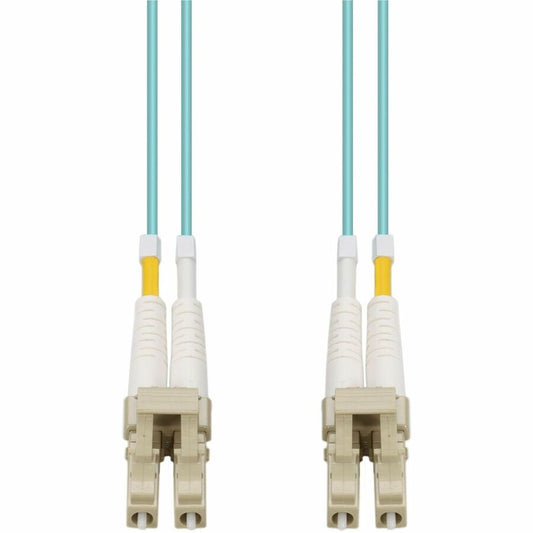 AddOn 1.5m LC to LC Aqua OM4 Duplex OFNR (Riser-Rated) MMF (Multi Mode) Fiber Patch Cable, 50/125