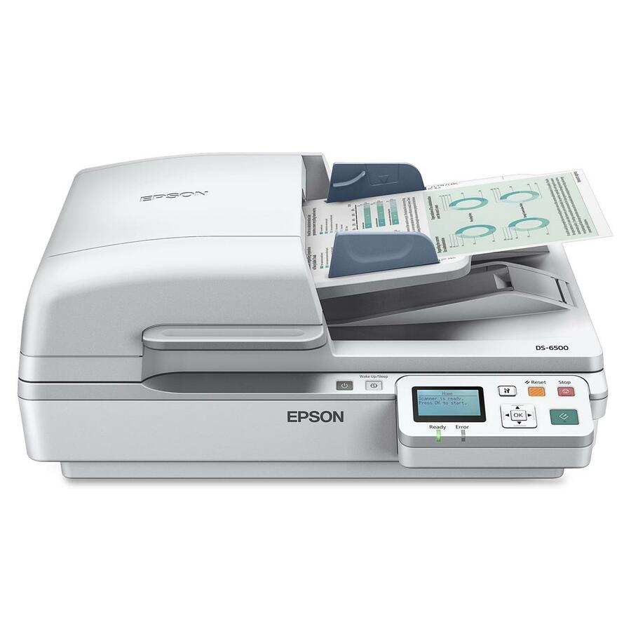 Epson WorkForce DS-6500 Flatbed Scanner - 1200 dpi Optical - White