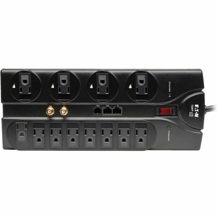 Eaton Tripp Lite Series Protect It! 12-Outlet Surge Protector, 8 ft. (2.43 m) Cord, 2880 Joules, Tel/Modem/Coaxial/Ethernet Protection