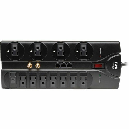 Eaton Tripp Lite Series Protect It! 12-Outlet Surge Protector, 8 ft. (2.43 m) Cord, 2880 Joules, Tel/Modem/Coaxial/Ethernet Protection