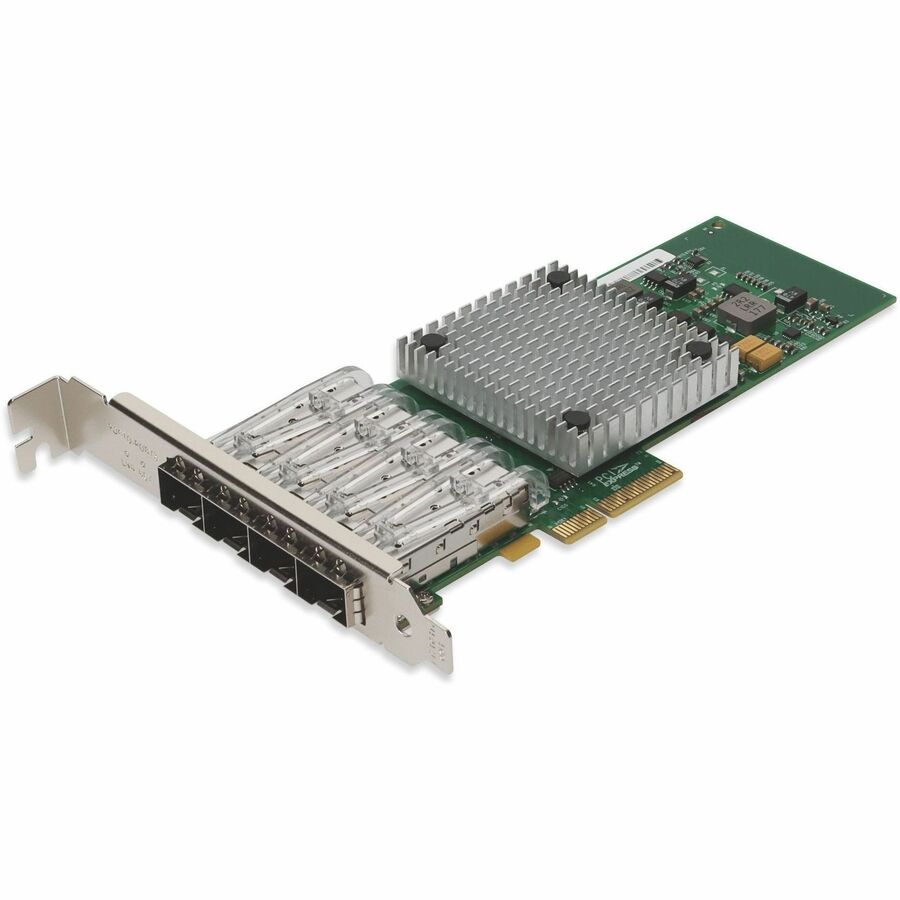 AddOn 1Gbs Quad Open SFP Port PCIe 2.0 x4 Network Interface Card based on Intel I350 Chipset