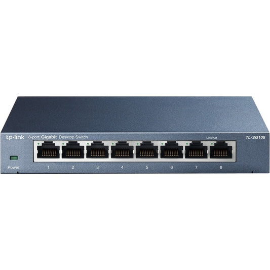 TP-LINK TL-SG108 - 8 Port Gigabit Unmanaged Ethernet Network Switch - Limited Lifetime Protection