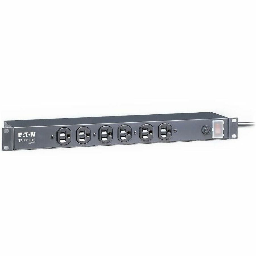 Tripp Lite by Eaton 1U Rack-Mount Network Server Power Strip 120V 15A 6-Outlet (Front-Facing) 15 ft. (4.57 m) Cord