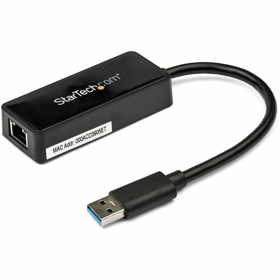 StarTech USB 3.0 to Gigabit Ethernet Adapter NIC w/ USB Port - Black