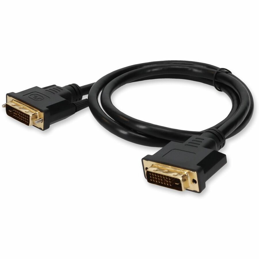 5PK 10ft DVI-D Dual Link (24+1 pin) Male to DVI-D Dual Link (24+1 pin) Male Black Cables For Resolution Up to 2560x1600 (WQXGA)