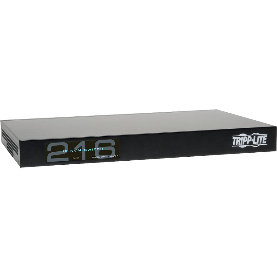 Tripp Lite by Eaton NetCommander 16-Port Cat5 KVM over IP Switch - 2 Remote + 1 Local User 1U Rack-Mount