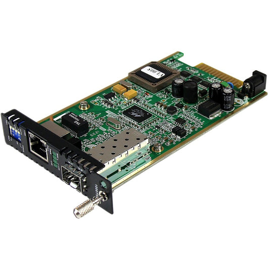 StarTech Gigabit Ethernet Fiber Media Converter Card Module with Open SFP Slot, TAA
