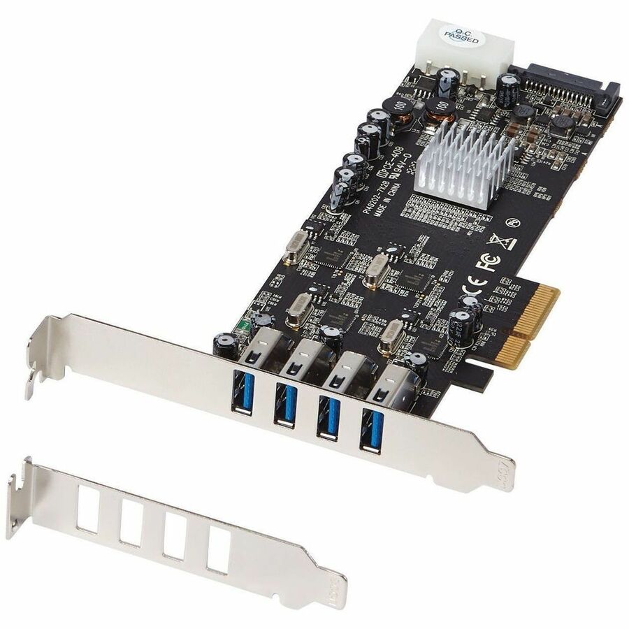 StarTech 4 Port PCI Express (PCIe) SuperSpeed USB 3.0 Card Adapter w/ 4 Dedicated 5Gbps Channels - UASP - SATA/LP4 Power
