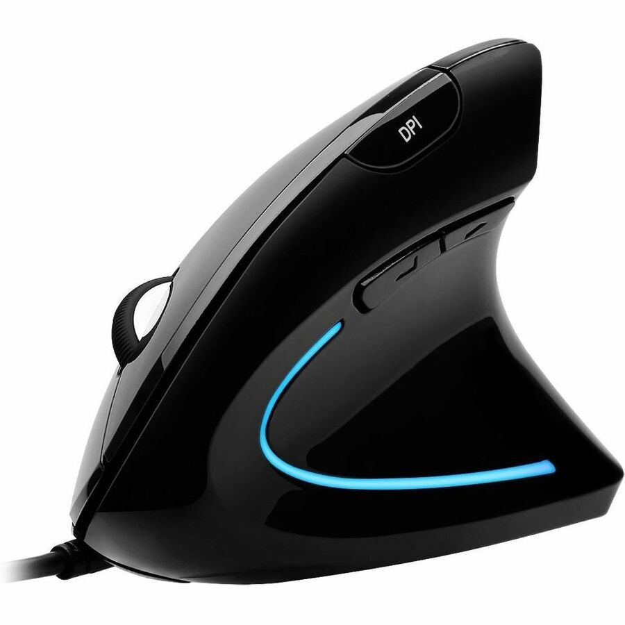 Adesso iMouse Vertical Ergonomic Mouse Black with Blue LED light