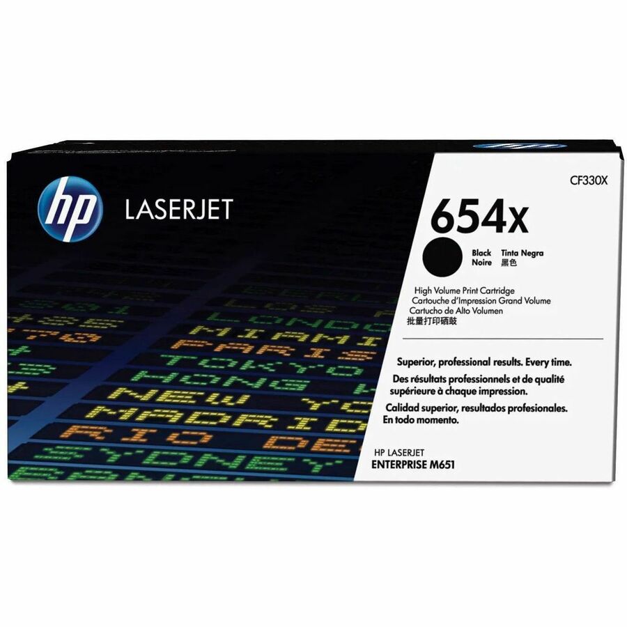 HP 654X Original High Yield Laser Toner Cartridge - Single Pack - Black - 1 Each