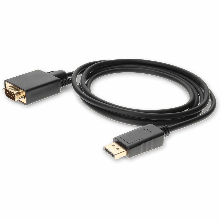 5PK 6ft DisplayPort 1.2 Male to VGA Male Black Cables For Resolution Up to 1920x1200 (WUXGA)