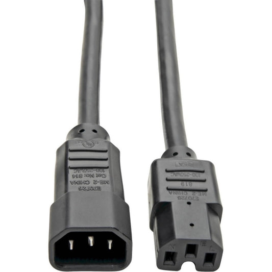 Tripp Lite by Eaton Power Cord C14 to C15 - Heavy-Duty 15A 250V 14 AWG 10 ft. (3.05 m) Black