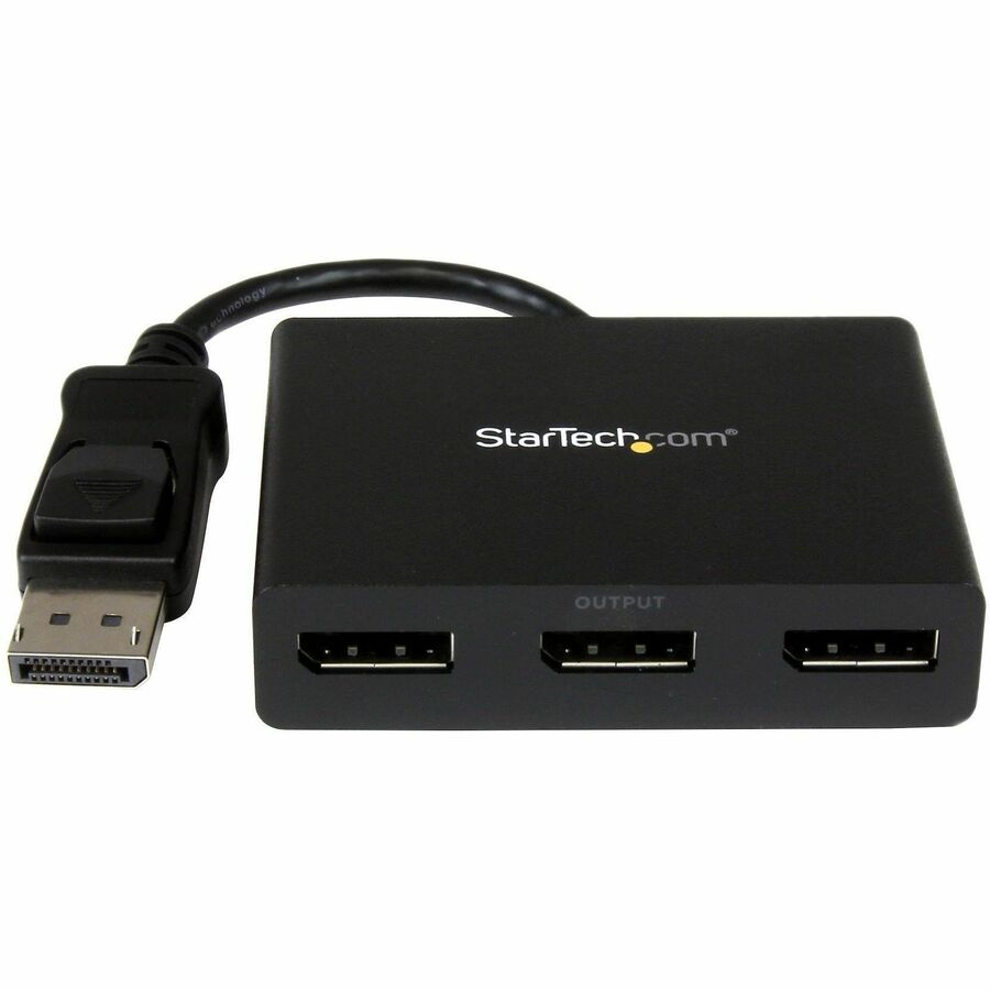 StarTech 3-Port DisplayPort 1.2 Splitter, DisplayPort to 3x DP Multi-Monitor Adapter, Dual 4K 30Hz and 1080p Computer MST Hub, Windows