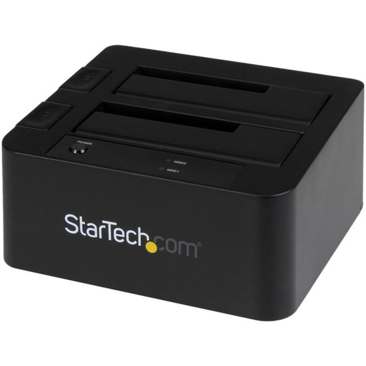 StarTech Dual-Bay USB 3.0 / eSATA to SATA Hard Drive Docking Station, 2.5/3.5" SATA III, SSD/HDD Dock, Top-Loading