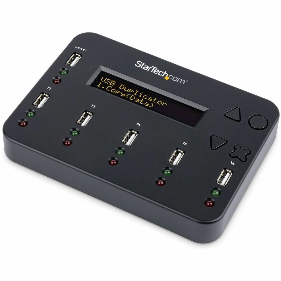 StarTech Standalone 1 to 5 USB Thumb Drive Duplicator/Eraser, USB Flash Drive Copier/Cloner, Sector-by-Sector Copy, Sanitizer, TAA