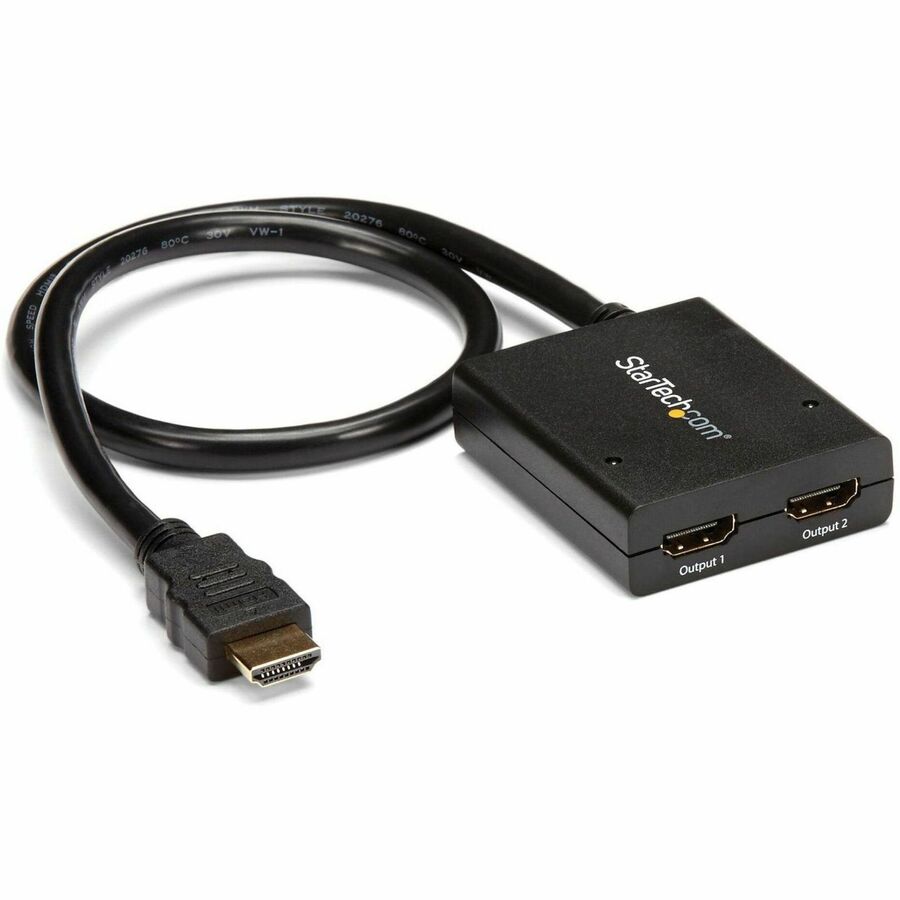 StarTech HDMI Splitter 1 In 2 Out - 4k 30Hz - 2 Port - Supports 3D video - Powered HDMI Splitter - HDMI Audio Splitter