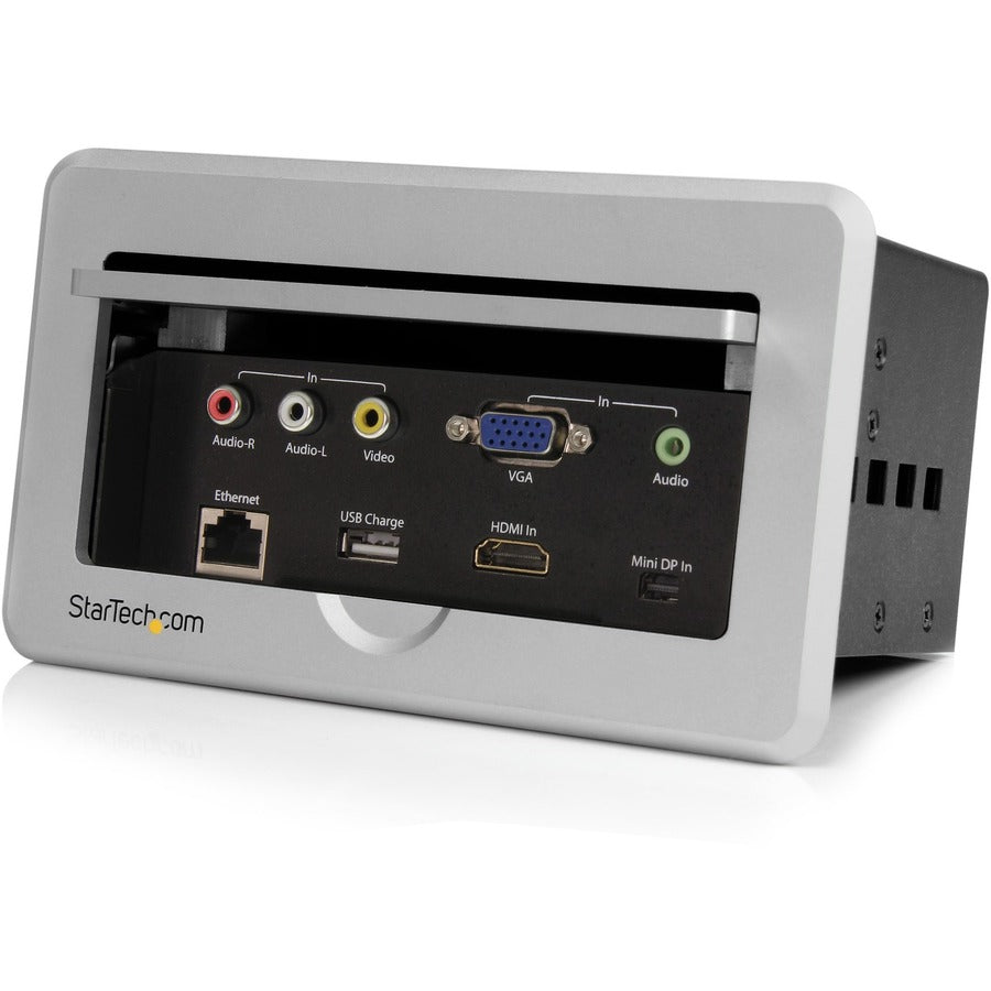StarTech Conference Table Connectivity Box - HDMI / VGA / Mini DisplayPort to HDMI Output with Fast Charge USB Port