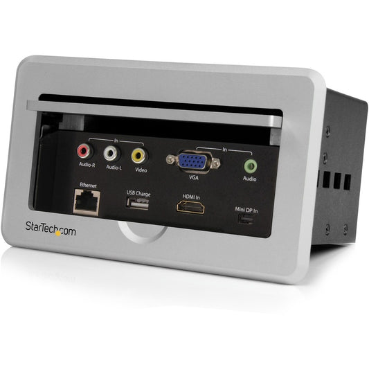 StarTech Conference Table Connectivity Box - HDMI / VGA / Mini DisplayPort to HDMI Output with Fast Charge USB Port