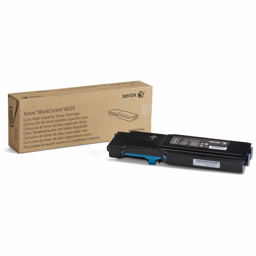 Xerox Genuine WorkCentre&reg; 6655/6655i Cyan High capacity Toner Cartridge (7500 Pages) - 106R02744
