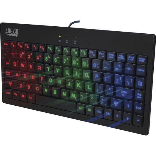 Adesso 3-Color Illuminated Mini Keyboard