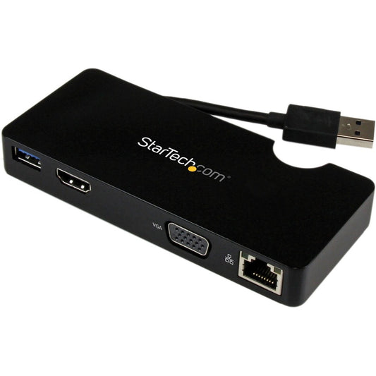 StarTech Travel Docking Station for Laptops - HDMI or VGA - USB 3.0 - Portable Universal Laptop Mini Dock