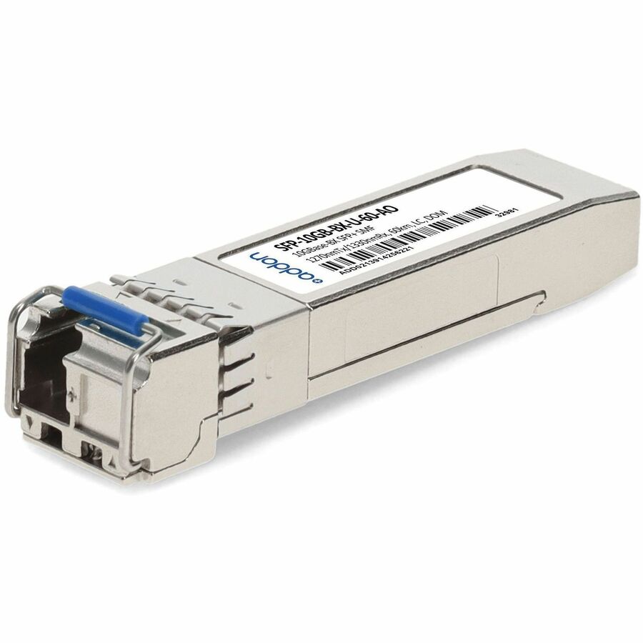 AddOn MSA and TAA Compliant 10GBase-BX SFP+ Transceiver (SMF, 1270nmTx/1330nmRx, 60km, LC, DOM)