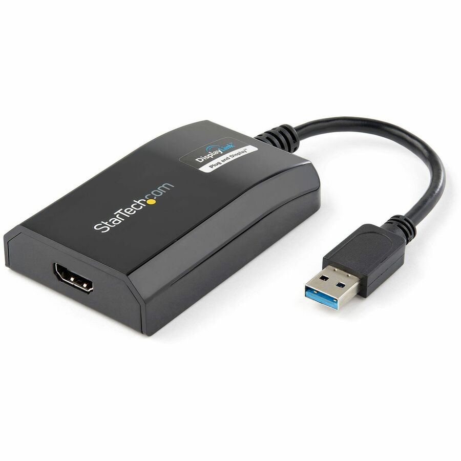 StarTech USB 3.0 to HDMI Adapter, DisplayLink Certified, 1920x1200, USB-A to HDMI Display Adapter, External Graphics Card for Mac/PC