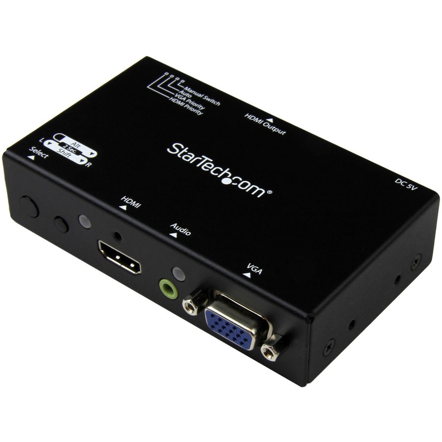 StarTech 2x1 HDMI + VGA to HDMI Converter Switch w/ Automatic and Priority Switching - 1080p, TAA