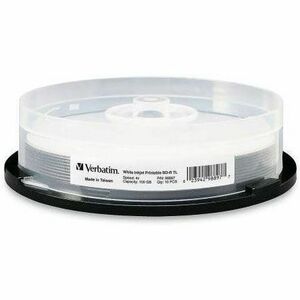 VERBATIM BDXL 100GB 4X WHITE INKJET HUB PRINTABLE-10PK SPINDLE
