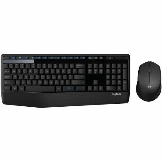 Logitech MK345 Wireless Keyboard and Mouse Combo - Full-Sized Keyboard with Palm Rest, Comfortable Right-Handed Wireless Mouse, 2.4 GHz Wireless USB Receiver