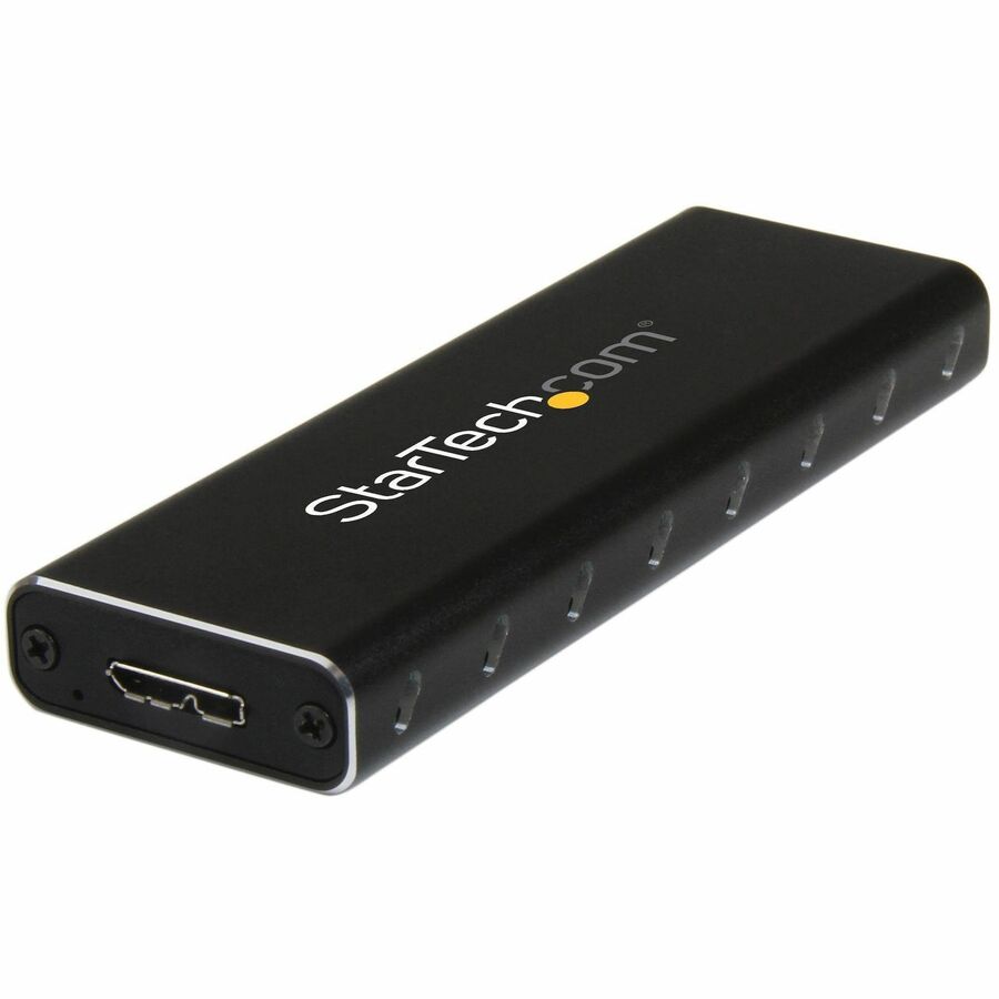 StarTech M.2 SSD Enclosure for M.2 SATA SSDs, USB 3.0 (5Gbps) with UASP, External M.2 SSD Enclosure, Aluminum, TAA