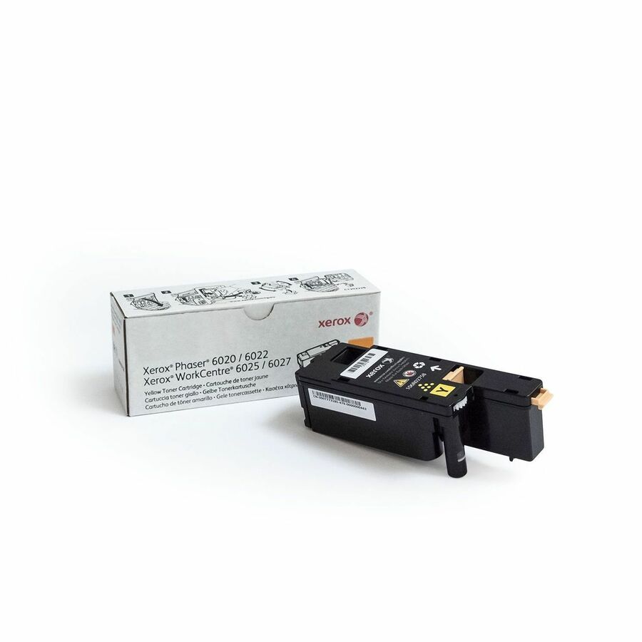 Xerox Genuine Phaser&reg; 6020/6022, WorkCentre&reg; 6025/6027 Yellow Standard capacity Toner Cartridge (1000 Pages) - 106R02758