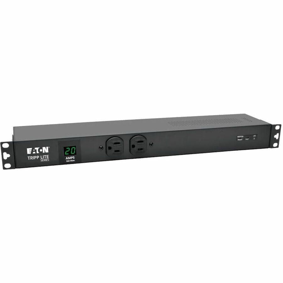 Tripp Lite by Eaton PDU 2kW Single-Phase Local Metered PDU + ISOBAR Surge Suppression, 3840 Joules, 100-127V Outlets (12 5-20R, 2 5-15R), L5-20P/5-20P, 15 ft. (4.57 m) Cord, 1U Rack-Mount