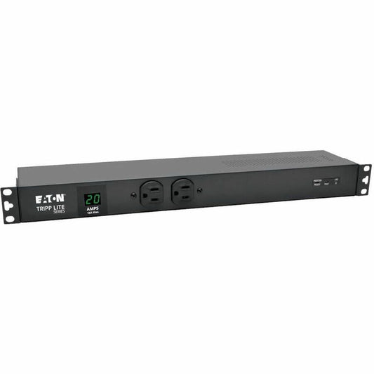 Tripp Lite by Eaton PDU 2kW Single-Phase Local Metered PDU + ISOBAR Surge Suppression, 3840 Joules, 100-127V Outlets (12 5-20R, 2 5-15R), L5-20P/5-20P, 15 ft. (4.57 m) Cord, 1U Rack-Mount
