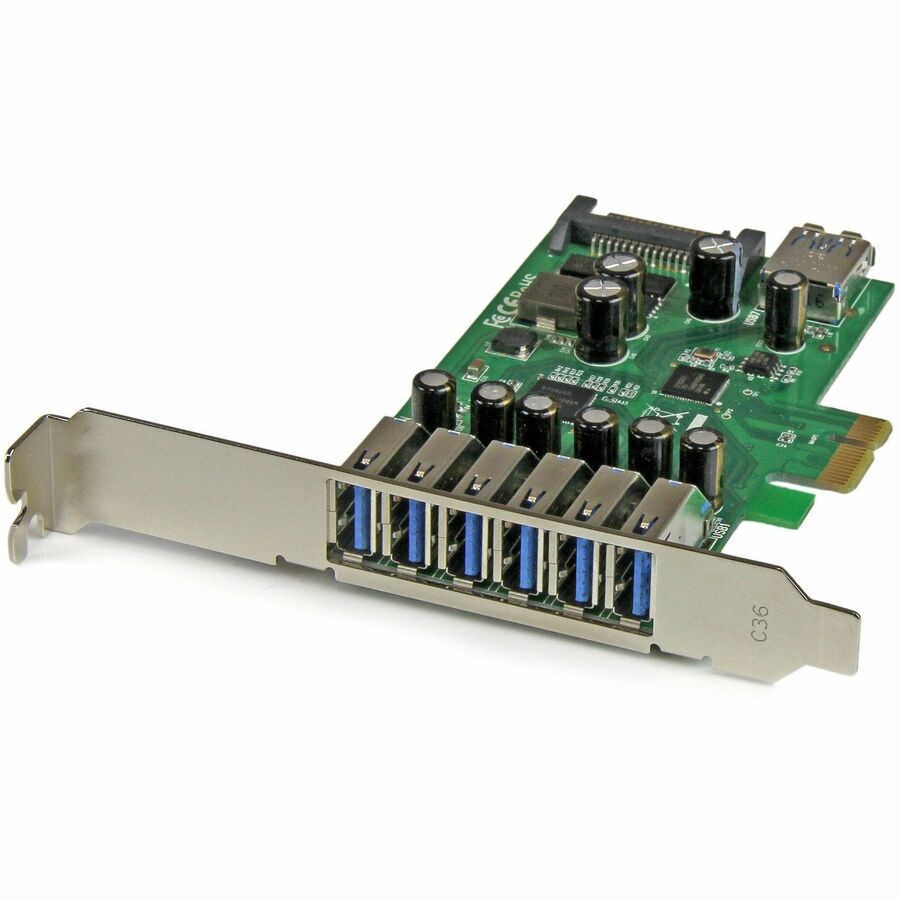 StarTech 7 Port PCI Express USB 3.0 Card, 5Gbps, Standard and Low-Profile Design, TAA