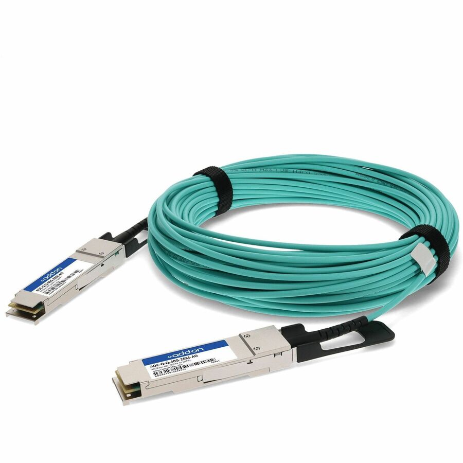 AddOn Arista Networks AOC-Q-Q-40G-20M Compatible TAA Compliant 40GBase-AOC QSFP+ to QSFP+ Direct Attach Cable (850nm, MMF, 20m)