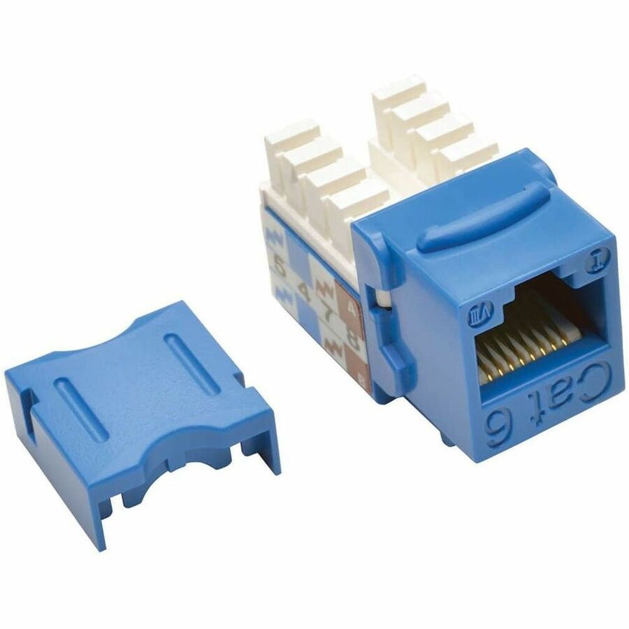 Tripp Lite by Eaton Cat6/Cat5e 110 Style Punch Down Keystone Jack - Blue 25-Pack TAA