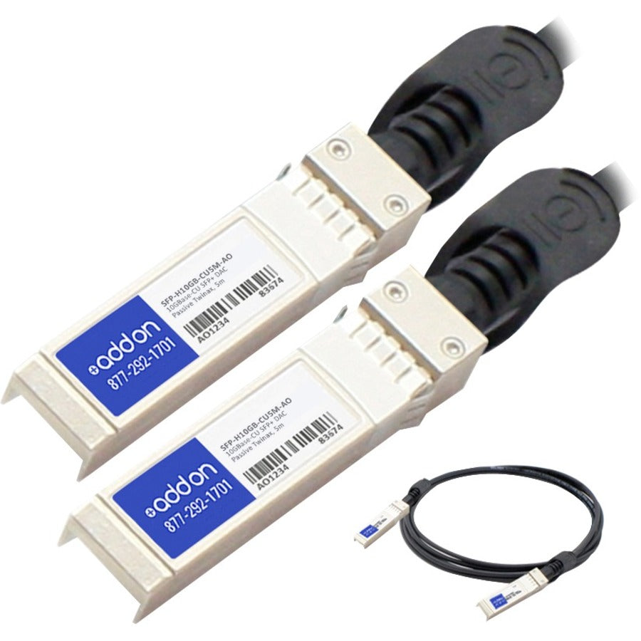 AddOn Cisco&reg; SFP-H10GB-CU5M Compatible TAA Compliant 10GBase-CU SFP+ Direct Attach Cable (Passive Twinax, 5m)