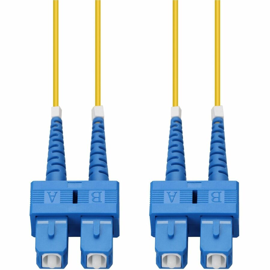 AddOn 50m SC to SC Yellow OS2 Duplex OFNR (Riser-Rated) SMF (Single Mode) Fiber Patch Cable, 9/125