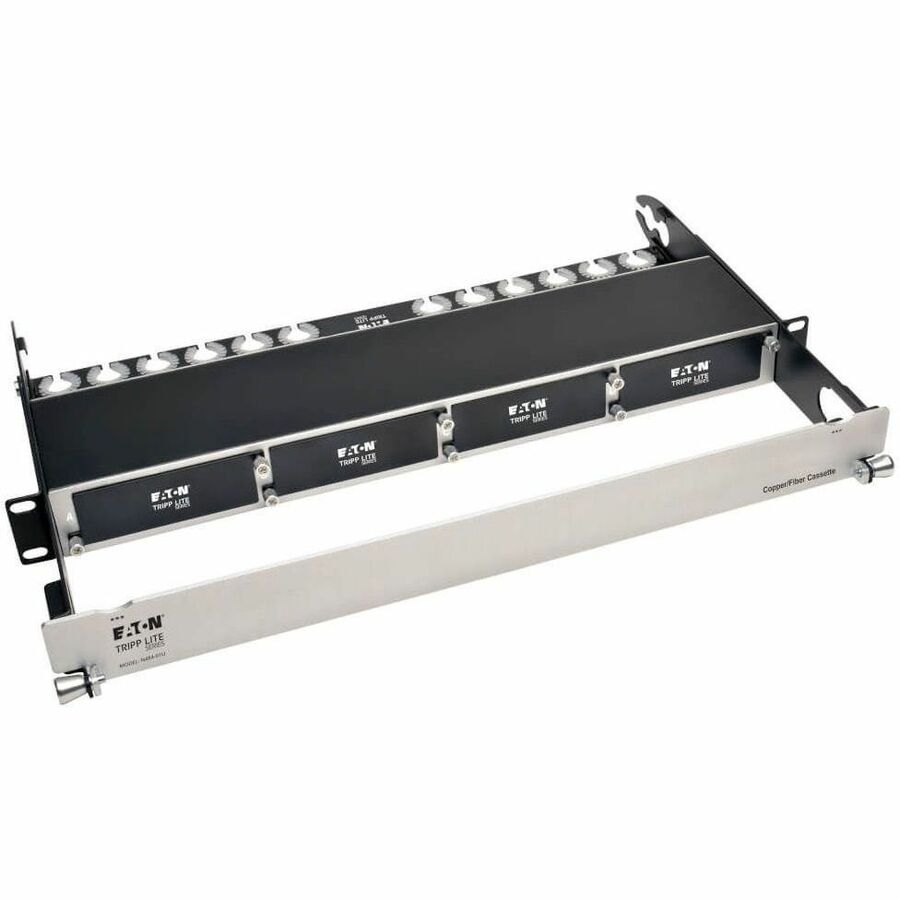 Tripp Lite by Eaton High Density Copper Fiber Enclosure Panel 4-Cassette Capacity 1U