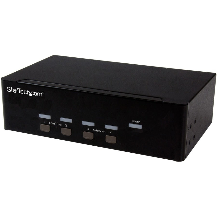 StarTech 4-port KVM Switch with Dual VGA and 2-port USB Hub - USB 2.0