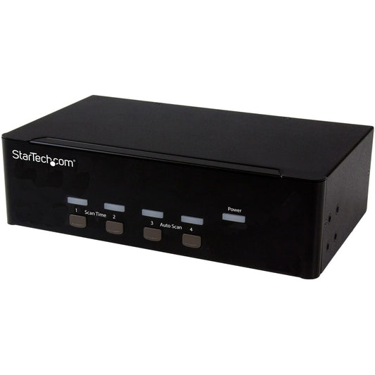StarTech 4-port KVM Switch with Dual VGA and 2-port USB Hub - USB 2.0