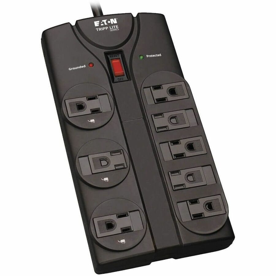 Tripp Lite by Eaton Protect It! 8-Outlet Surge Protector 8 ft. (2.43 m) Cord 1440 Joules Black Housing
