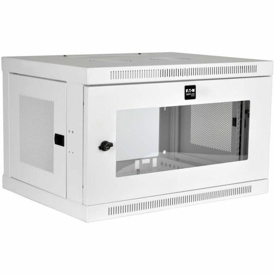 Tripp Lite by Eaton SmartRack 6U Low-Profile Switch-Depth Wall-Mount Mini Rack Enclosure Clear Acrylic Window White